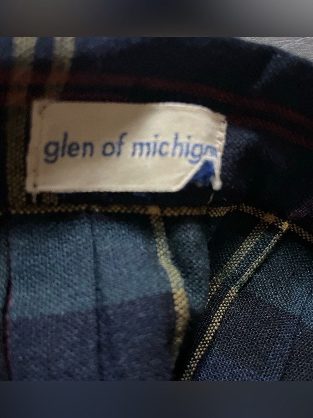 Rare Glen of Michigan Pleated Plaid Skirt Blue Green Red Bill Atkinson Era Vtg - Picture 9 of 10
